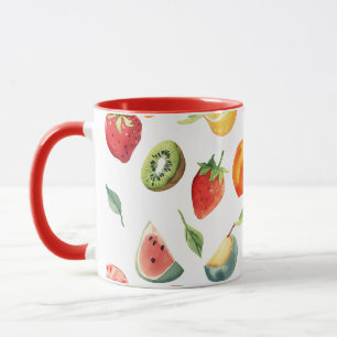Frukt Kopp - Blandad fruktdesign, keramisk Mugg