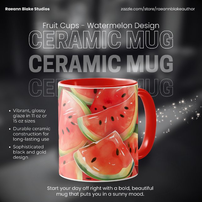 Frukt Koppar - Vattenmelon Design Keramik Mugg (Skapare uppladdad)