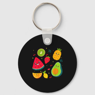 Frukt Kostym Söt Te Fruktsallad Män Kvinnor Kupong Nyckelring