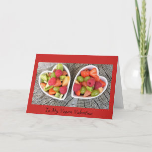 Frukt kuper Veganvalentinkortet Helgkort