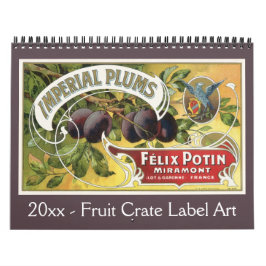 Frukt Låda-etikett Kalender