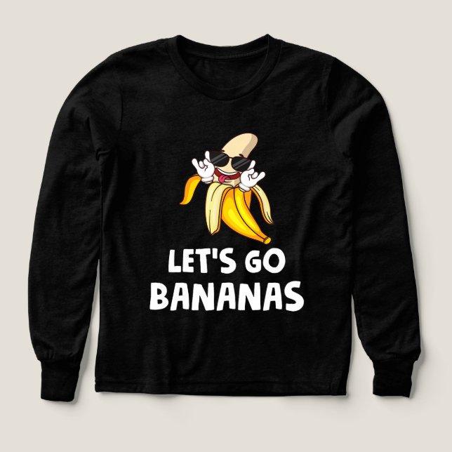 Frukt Låt oss Go Bananas Banana T Shirt (Design framsida)