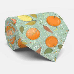 Frukt mönster med citroner, orangar slips