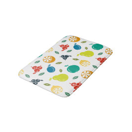 Frukt Mönster, plommon, Orange, citron, päron, äpp Badrumsmatta