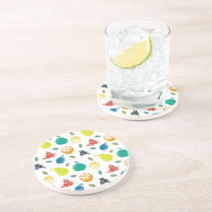Frukt Mönster, plommon, Orange, citron, päron, äpp Underlägg