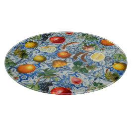 Frukt och blåvit mosaik i Medelhavet