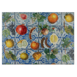 Frukt och blåvit mosaik i Medelhavet