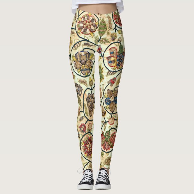 Frukt och blommor från besättningsarbete leggings (Framsida)