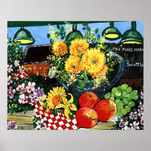 Frukt och blommor poster
