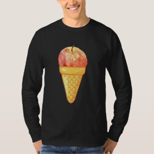 Frukt och gräs av äppelisfrukter och isgrädde 1 t shirt