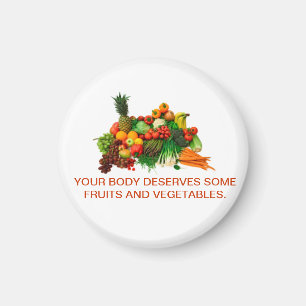 Frukt och grönsaker, anpassad magnet. Ät hälsosam. Magnet
