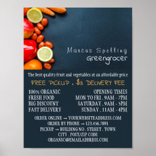 Frukt och grönsaker, Greengrocer-reklam Poster