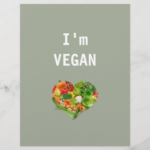 Frukt och grönsaker Heart - Vegan Reklamblad