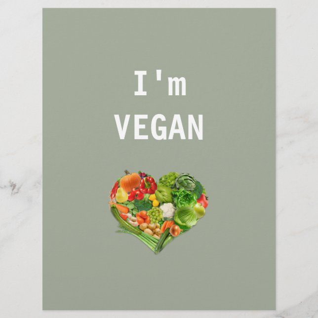 Frukt och grönsaker Heart - Vegan Reklamblad (Framsidan)
