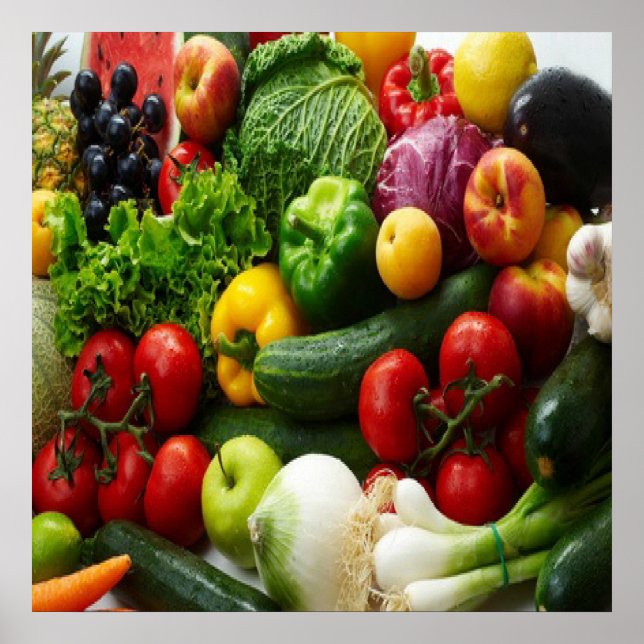 FRUKT OCH GRÖNSAKER POSTER (Framsidan)