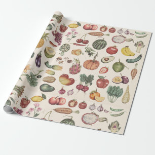 Frukt och grönsaker presentpapper