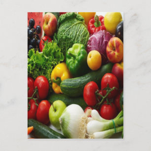 FRUKT OCH GRÖNSAKER VYKORT