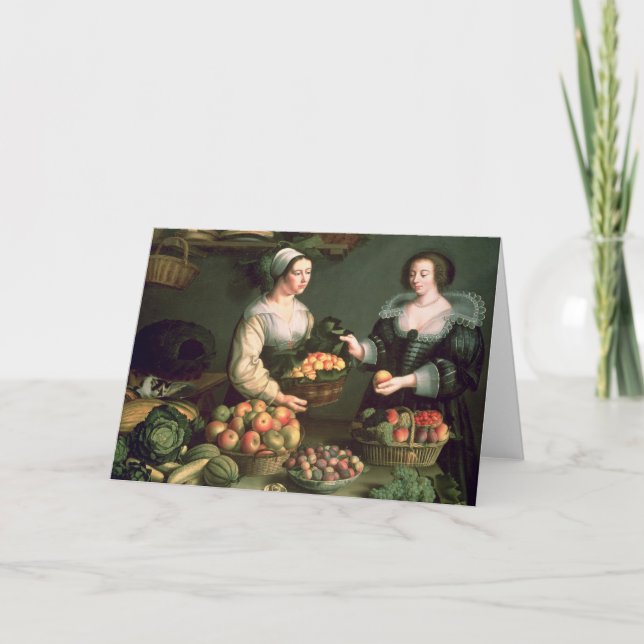 Frukt- och grönsaksäljare kort (Framsida)