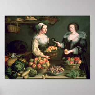 Frukt- och grönsaksäljare poster