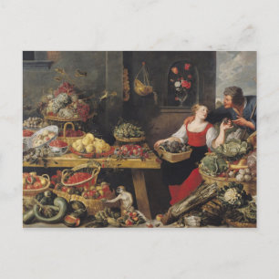 Frukt- och grönsaksmarknad vykort