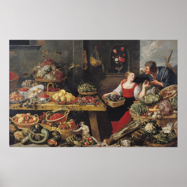 Frukt- och grönsaksmarknaden poster (Framsidan)