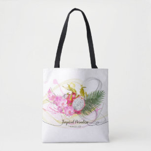 Frukt och Rosa från Dragon Orchid Tropical Callig Tygkasse