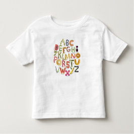Frukt och Veggie Alphabet - Food ABC - T Shirt