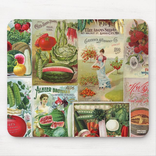 Frukt och Veggies kärnar ur katalogCollage Musmatta (Framsidan)