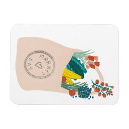 Frukt- och Veggies Spilled Livsmedel bondmarknad Magnet