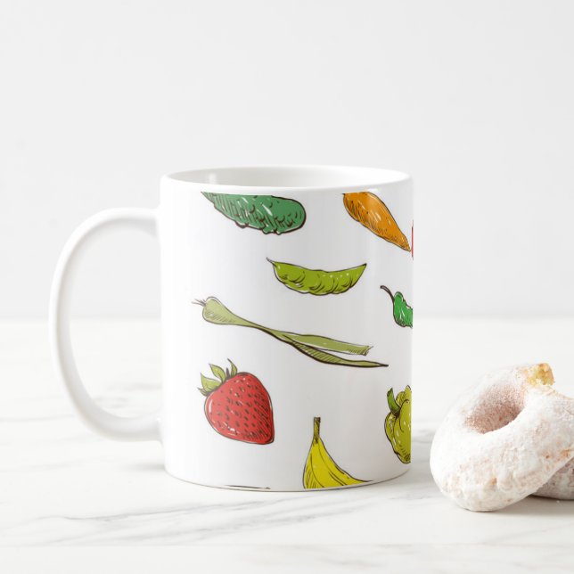 Frukt- och Veggieskaffemugg Kaffemugg (Med munk)