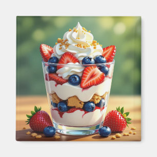 Frukt- och yoghurtparfait magnet