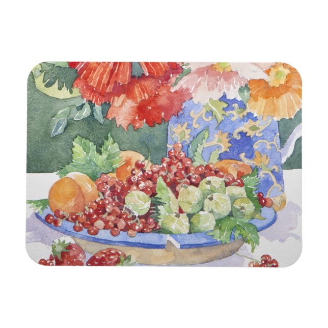 Frukt på en tallrik 2014 magnet (Horisontell)