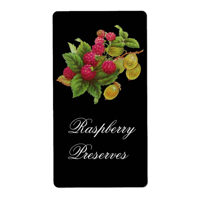 FRUKT/RASPBERRIES, Svart Fraktsedel (Framsidan)