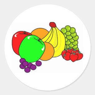 Frukt Runt Klistermärke