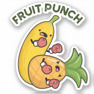 Frukt Slår Funny Drink Pun Klistermärken