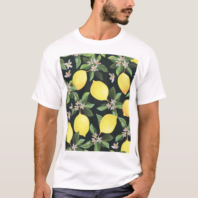 Frukt: Sömlös Mönster-design T Shirt (Framsida)
