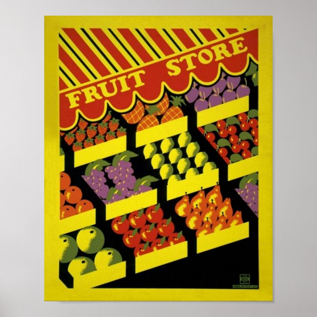 Frukt Store-WPA-Poster - Poster (Framsidan)