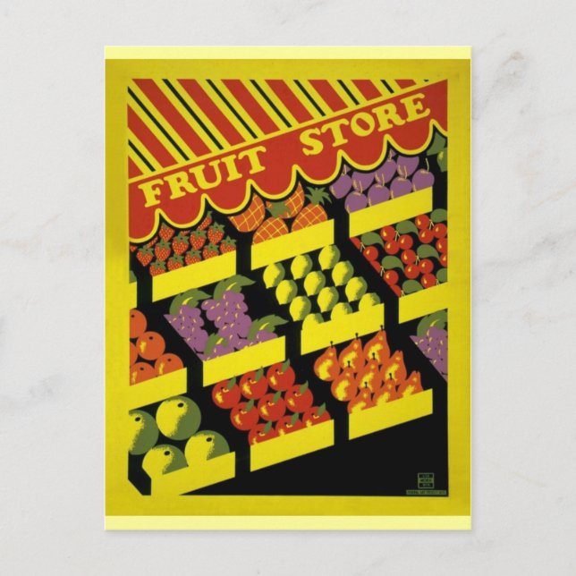 Frukt Store-WPA-Poster - Vykort (Framsida)