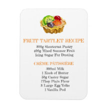 FRUKT TARTLET RECIPE FLEXIBLE FRIDGE MAGNET