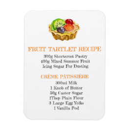 FRUKT TARTLET RECIPE FLEXIBLE FRIDGE MAGNET