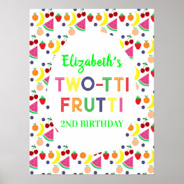 Frukt Two-tti Frutti 2-årsdag Poster