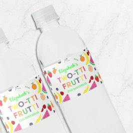 Frukt Two-tti Frutti 2-årsdag Vattenflaskor Etikett