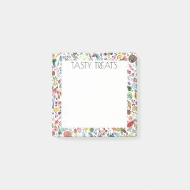 Frukt & Veggies Food ANPASSNINGSBAR Illustration C Post-it Block