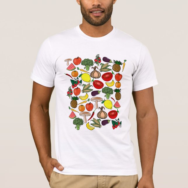 Frukt- & Veggiesskjortan - välj stil, färg Tee Shirt (Framsida)