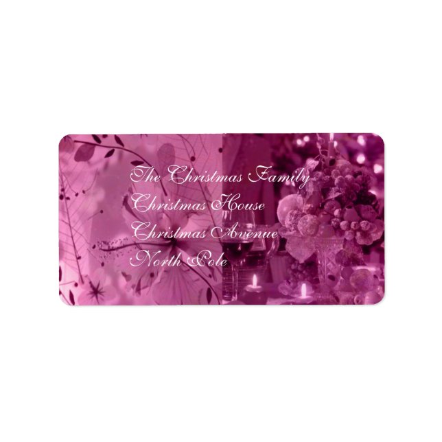 Frukt, Vin och blommor Adressetikett (Framsidan)