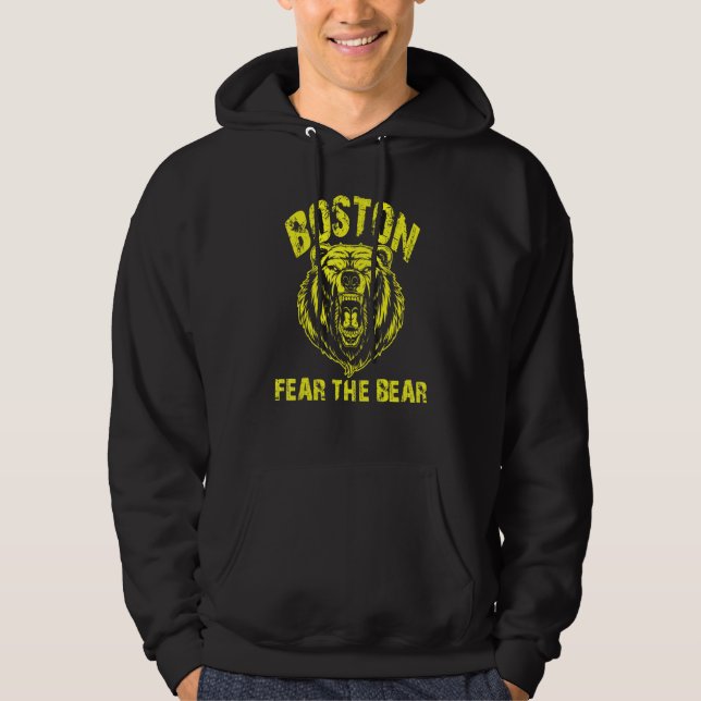 Frukta att björnhockey är Medveten för Vilden Bost Hoodie (Framsida)