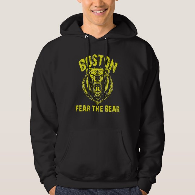 Frukta att björnhockey är Medveten för Vilden Bost Hoodie (Framsida)