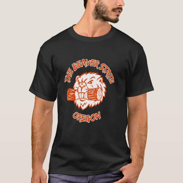 Frukta Bäverstatens Djur för Oregon T Shirt (Framsida)