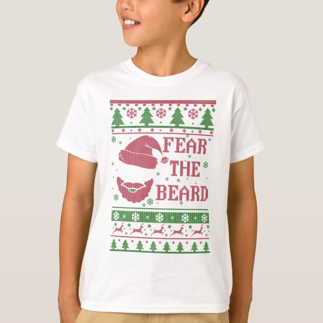 Frukta Beard-julen T-shirt (Framsida)