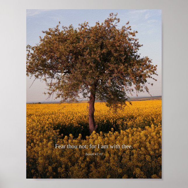 Frukta Ej — Jesaja 41:10 Konst Poster (Framsidan)